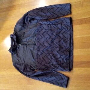 Men's North Face Quarter Zip Black Jacket contemporary winter coat, Large